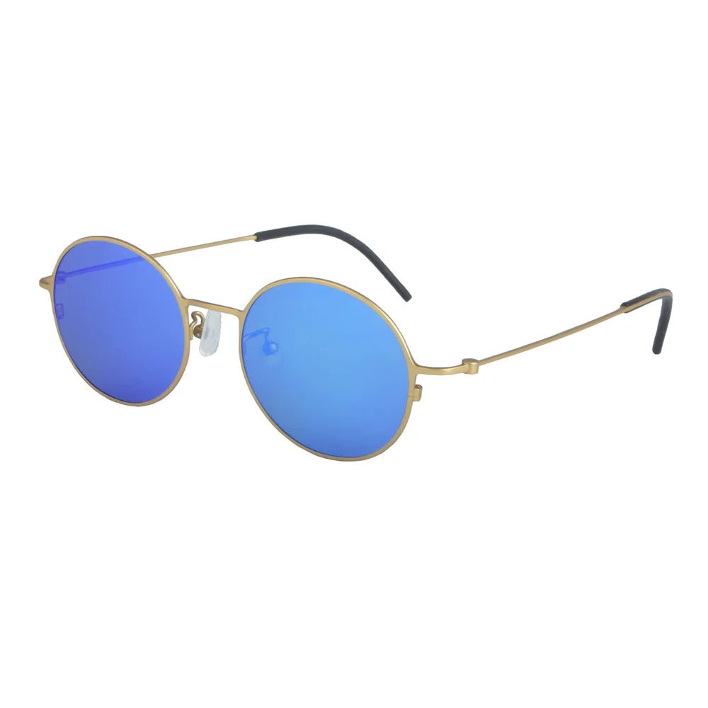 Pure Titanium Round Man Sunglasses