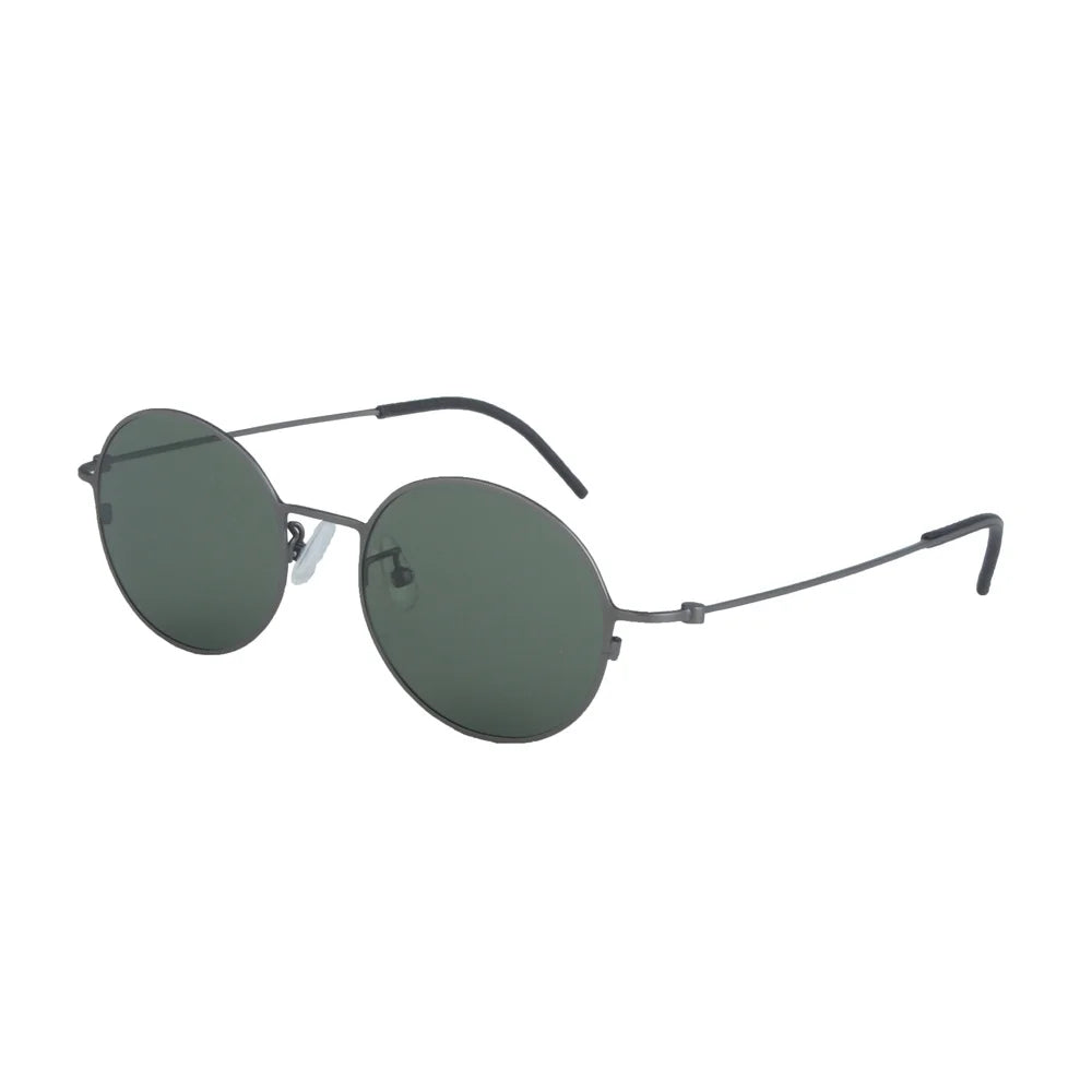 Pure Titanium Round Man Sunglasses
