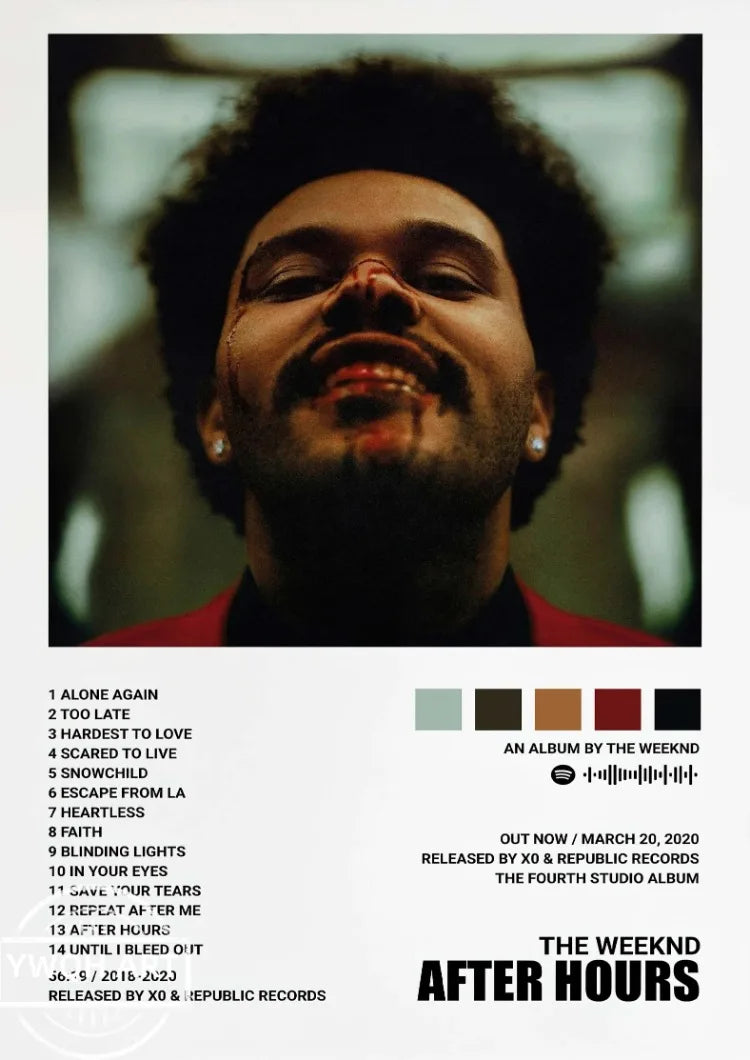 Music Album The Weeknd Hip Hop Posters
